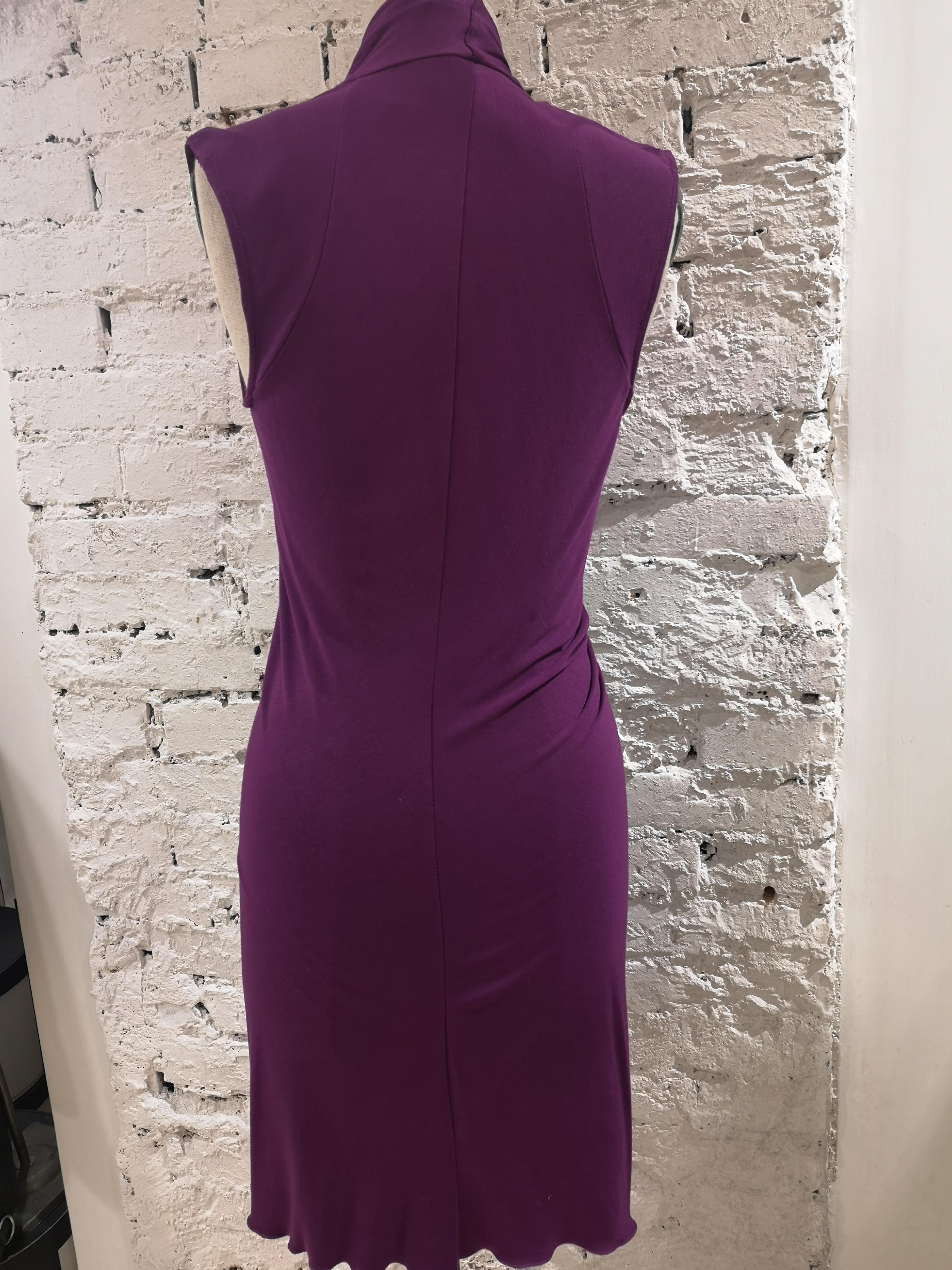 Yves Saint Laurent viscose purple Dress 1