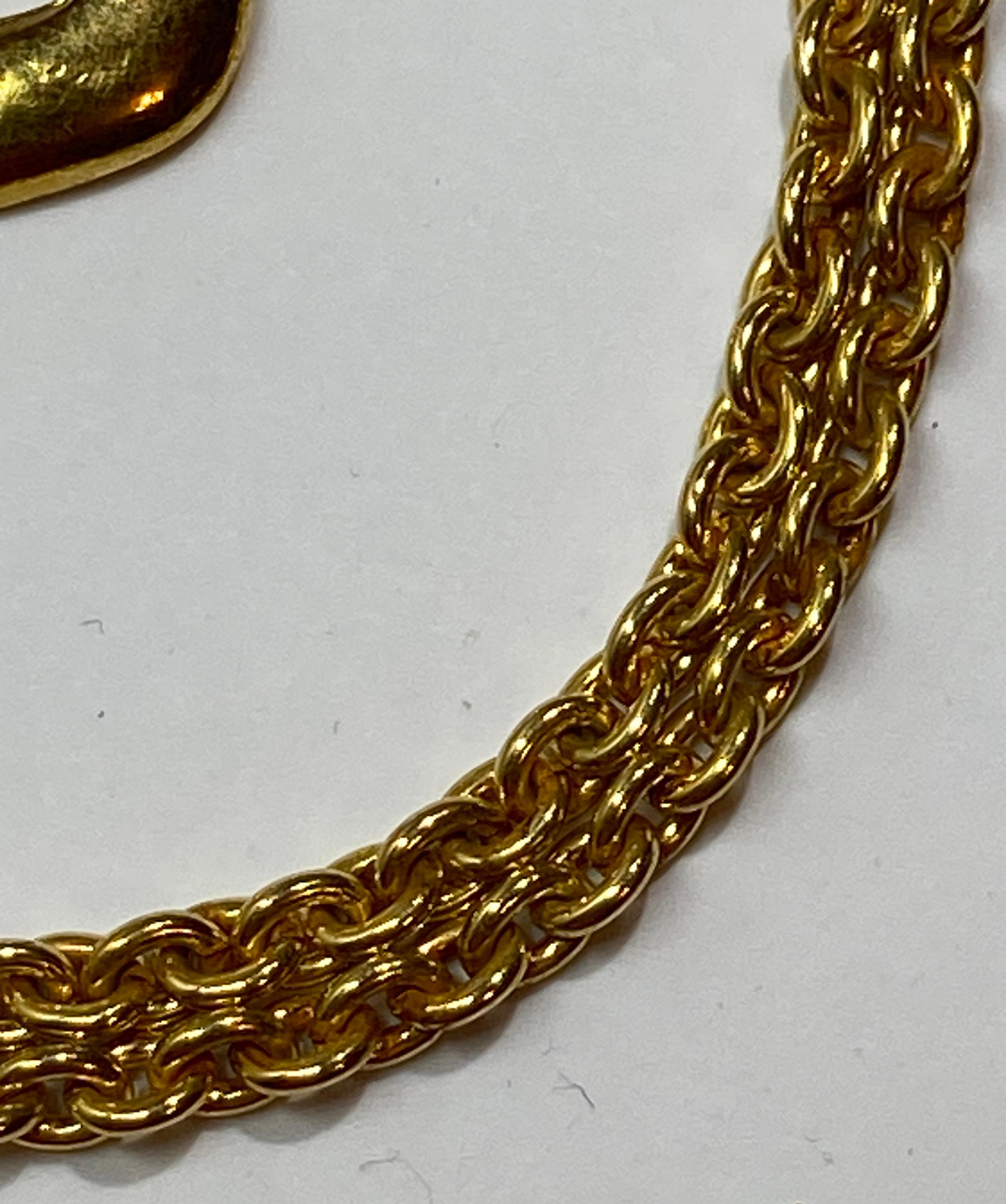 Women's or Men's Yves Saint Laurent Whimsical Gilded Gold Hardware 
