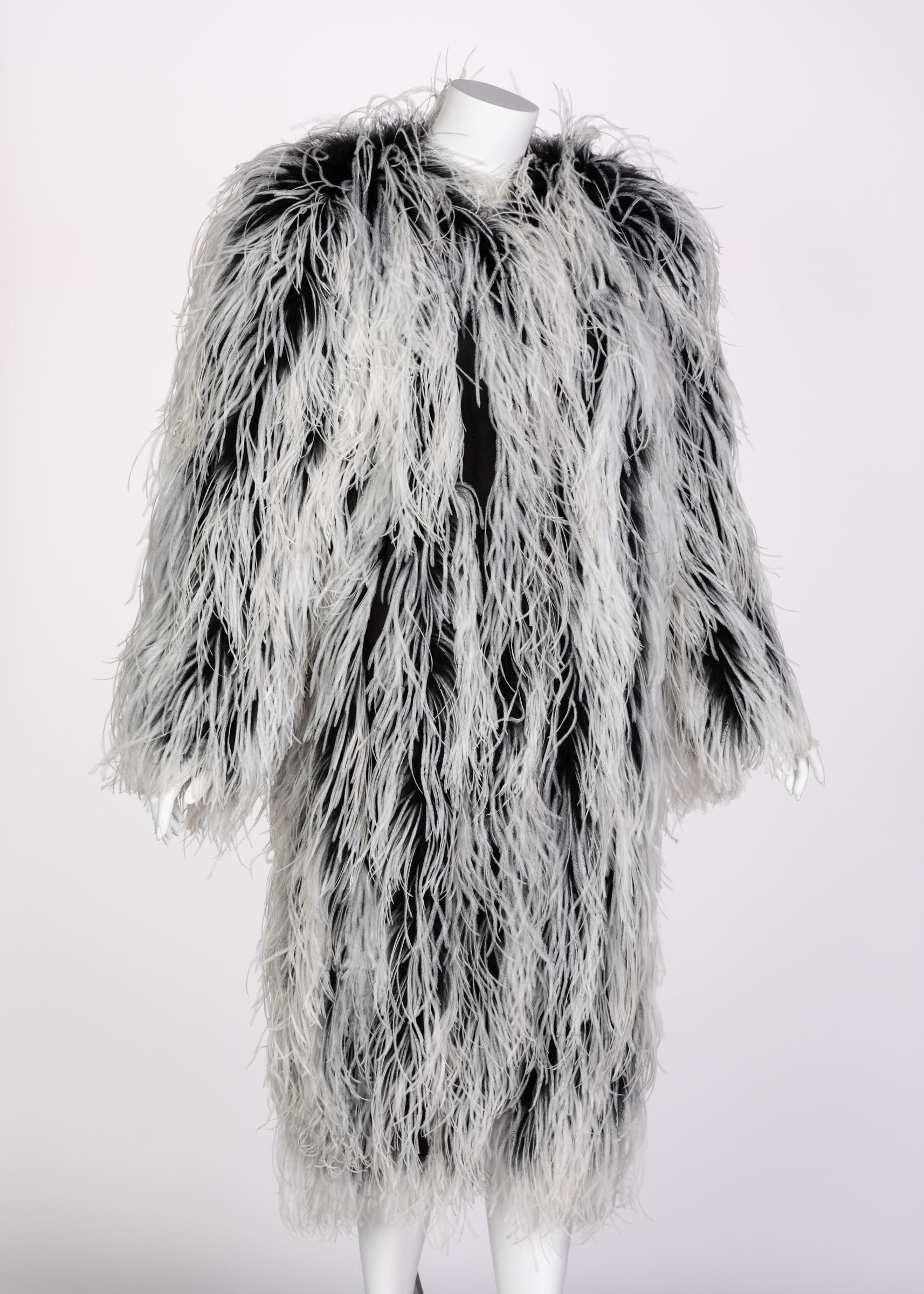 white feather coat