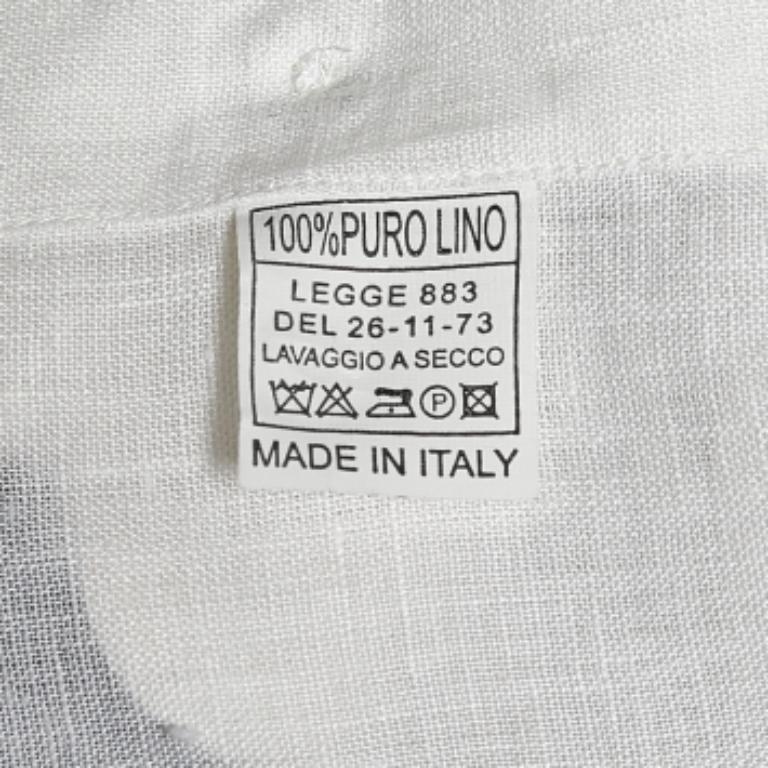 Yves Saint Laurent White Linen Button Front Shirt S For Sale 1
