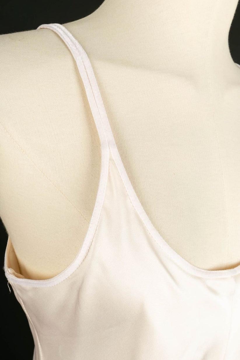 Yves Saint Laurent White Silk Dress For Sale 1