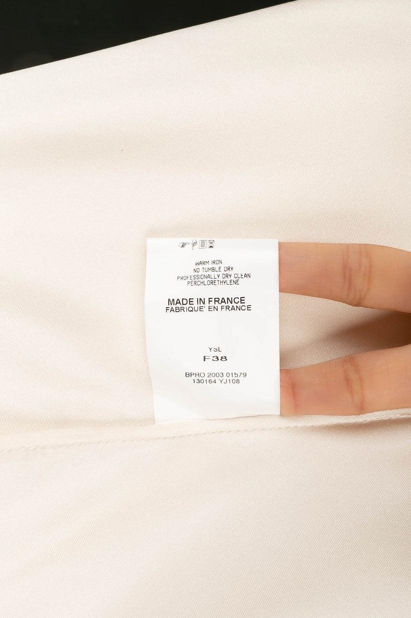 Yves Saint Laurent White Silk Dress For Sale 3