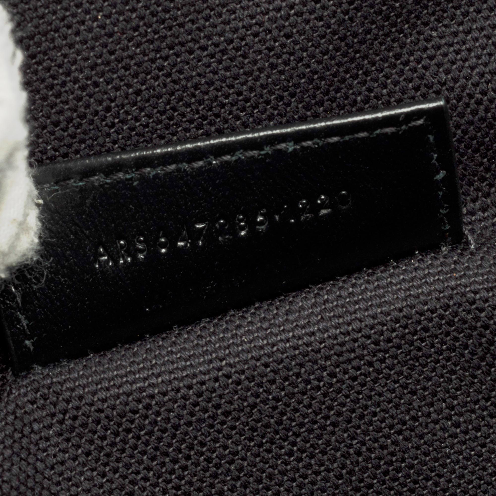Yves Saint Laurent wicker basket bag with black leather , GHW 2