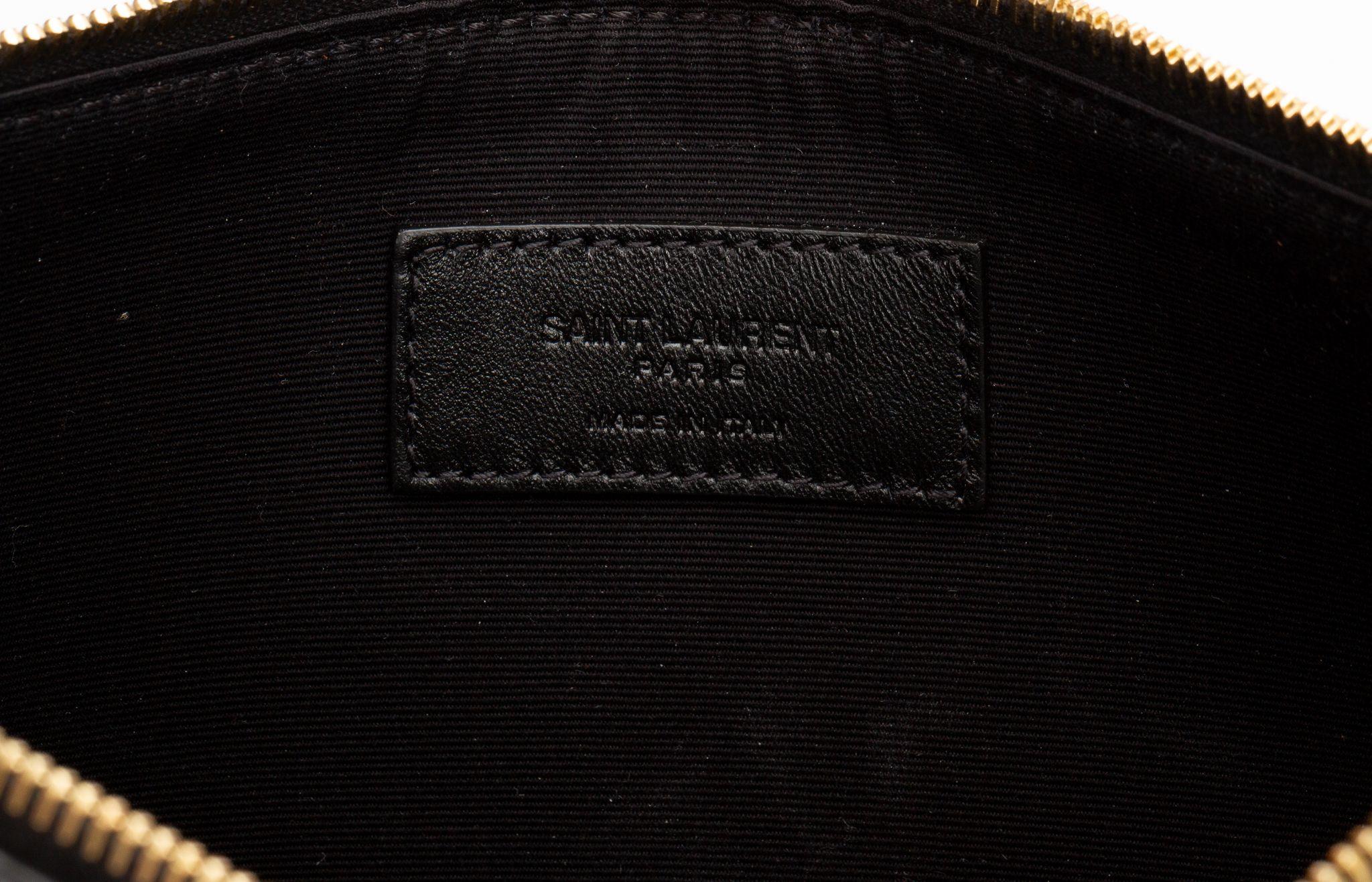 Yves Saint Laurent Wicker Clutch Black Brand New  For Sale 2