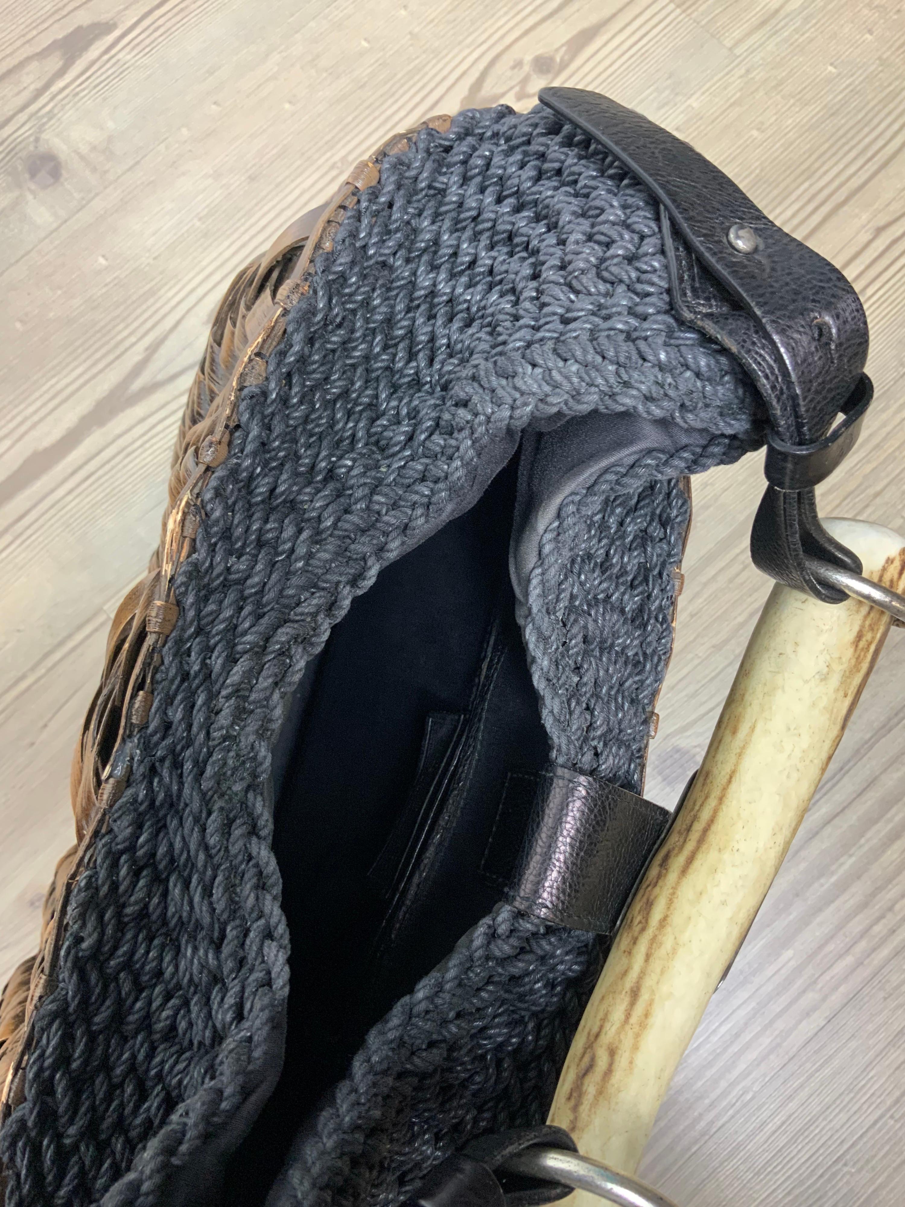 Yves Saint Laurent Wicker Mombasa Tote Bag 2