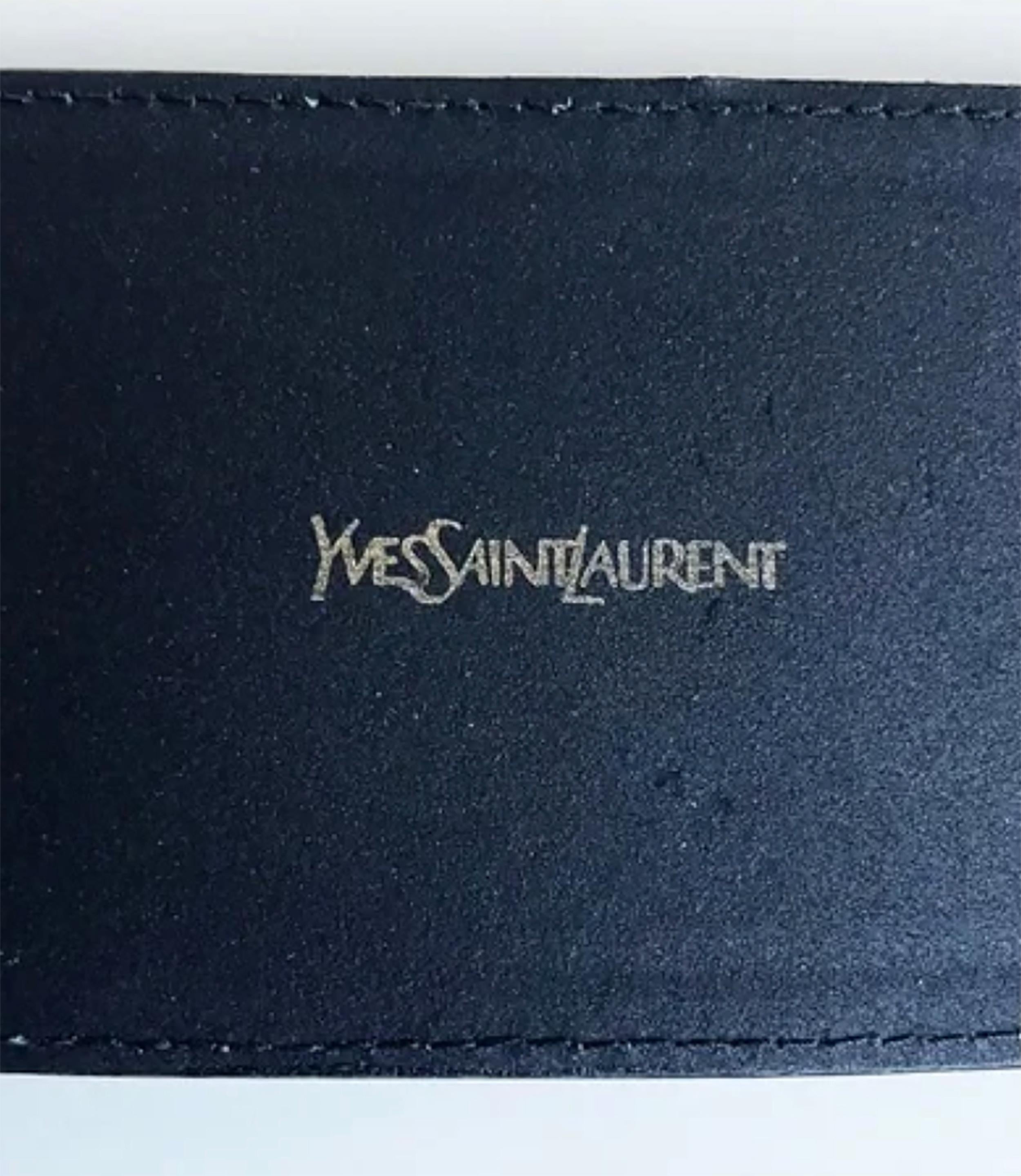 Yves Saint Laurent Breiter Gürtel in Übergröße mit abstraktem Blattgold mit Quaste Gr. L  im Angebot 7
