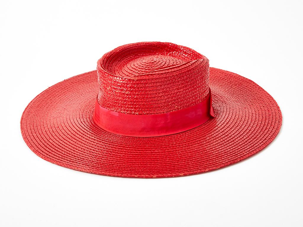 Yves Saint Laurent Wide Brim Straw Hat at 1stDibs | ysl straw hat ...