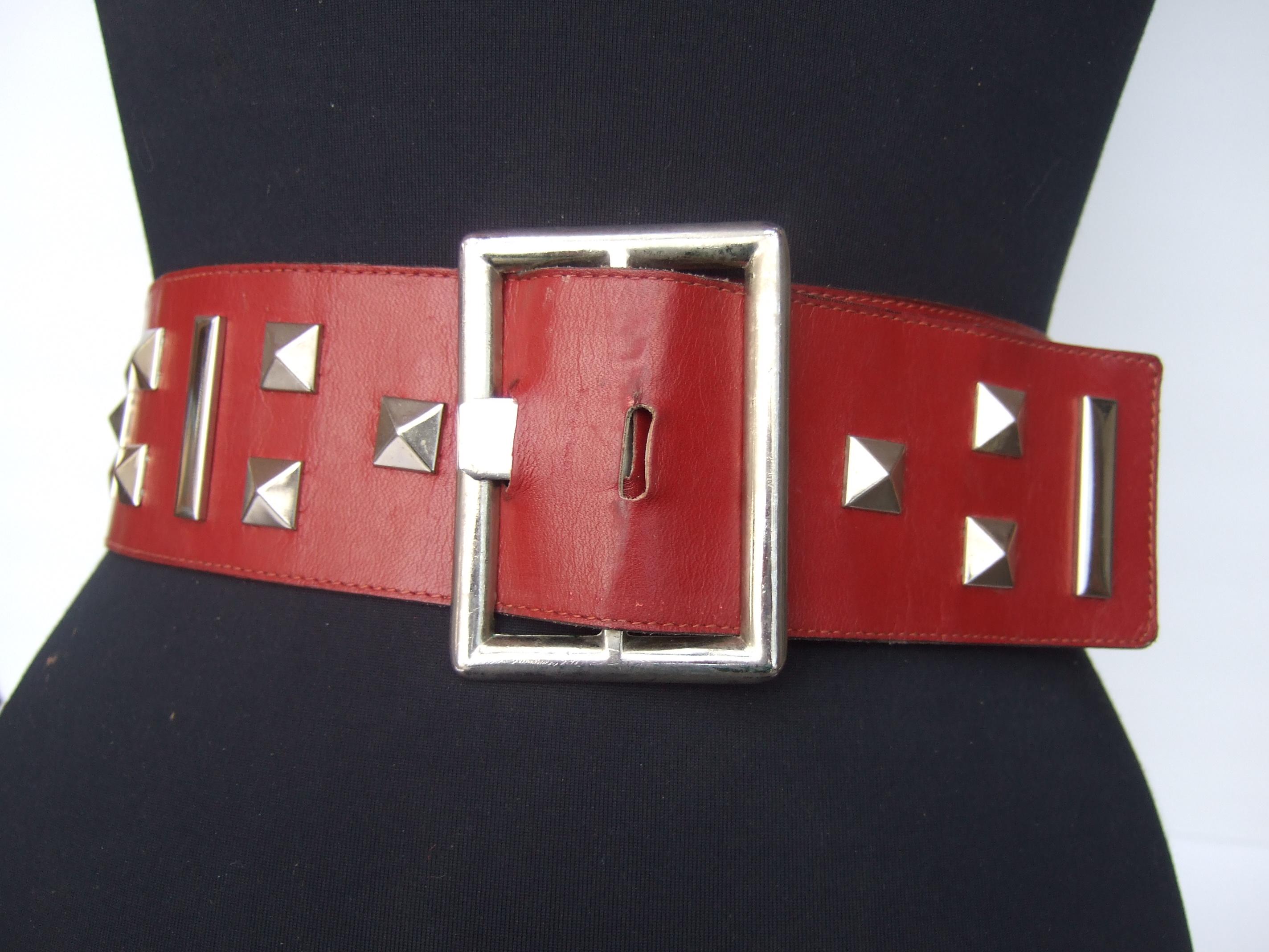 red studded belt