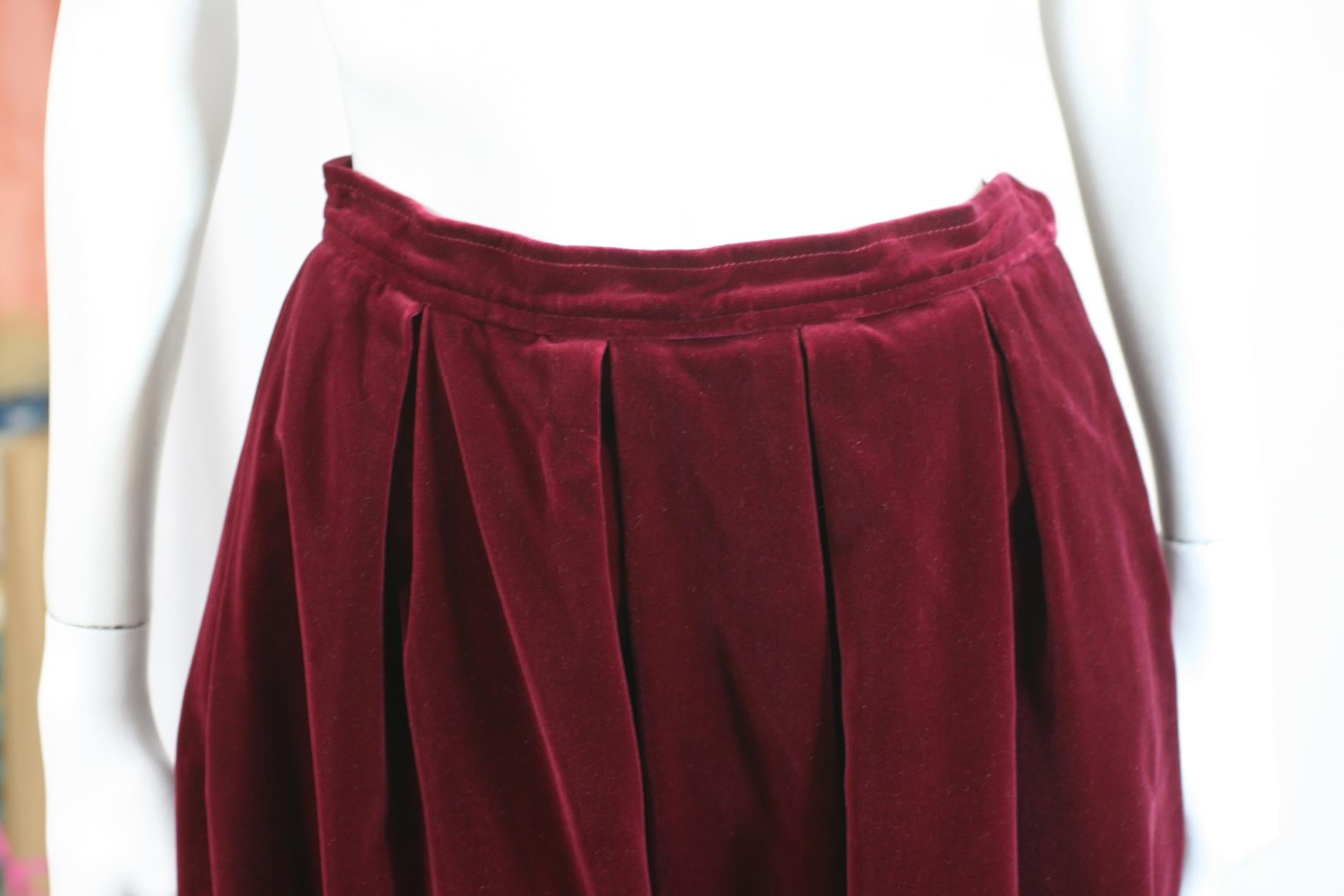 cotton velvet skirt