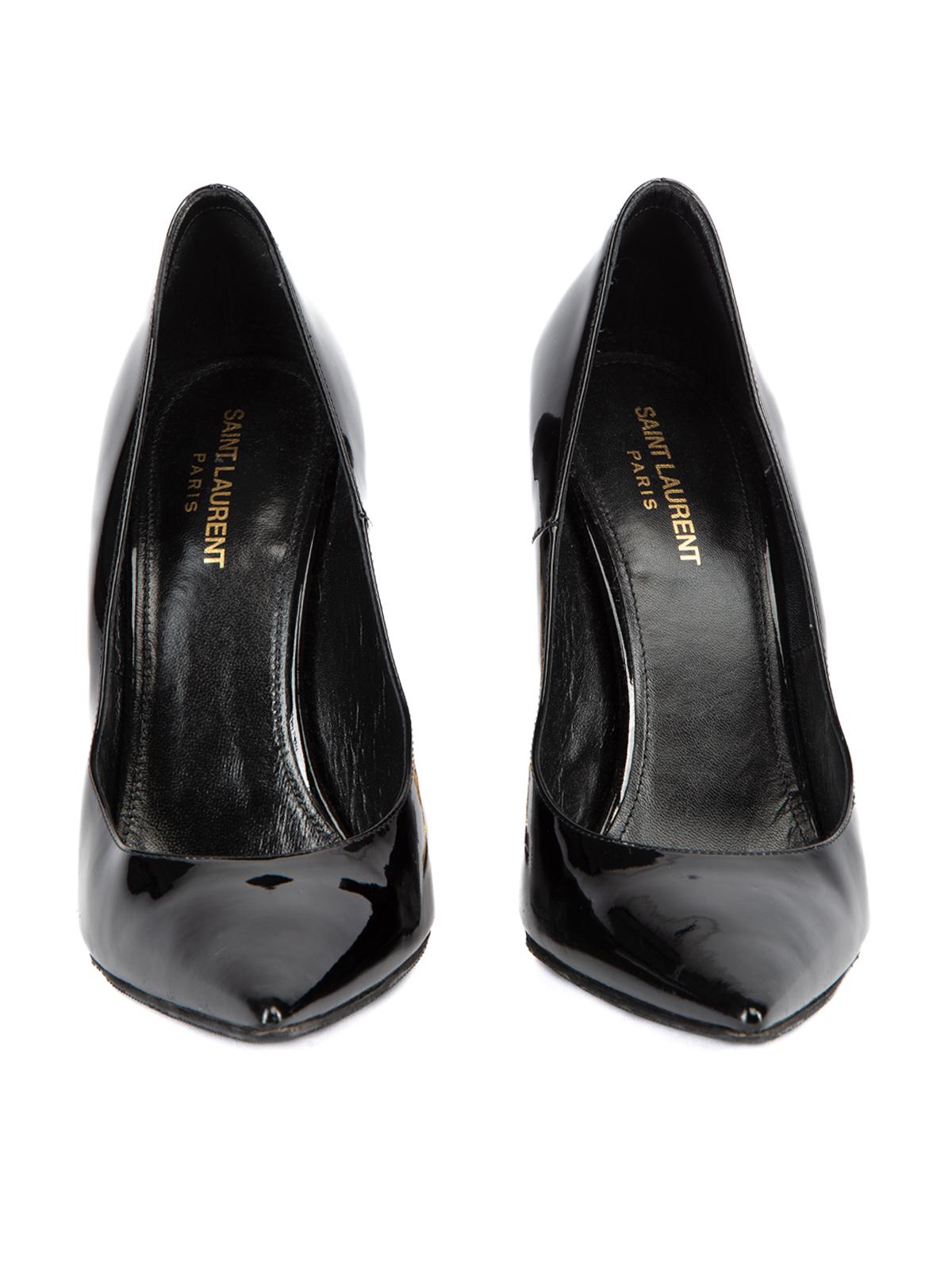 ysl gold heels