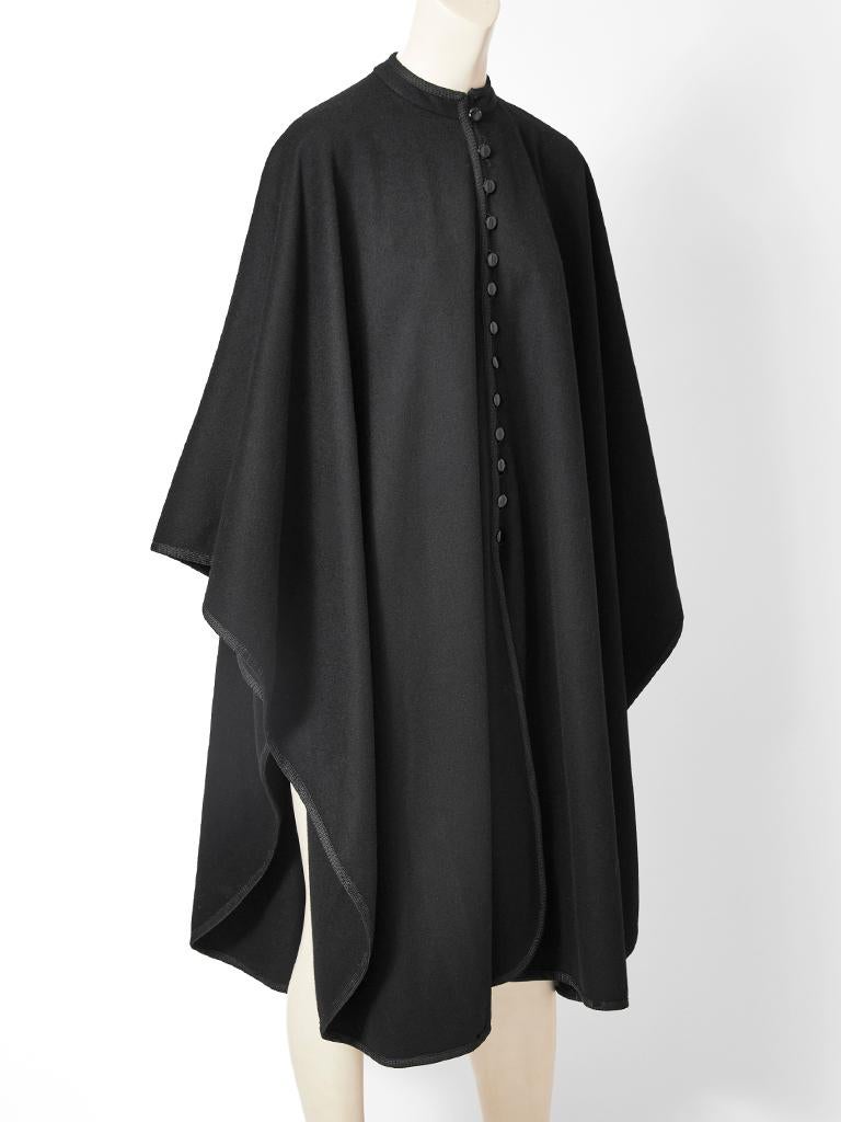 Yves Saint Laurent Wool Cape with Braided Trim For Sale at 1stdibs