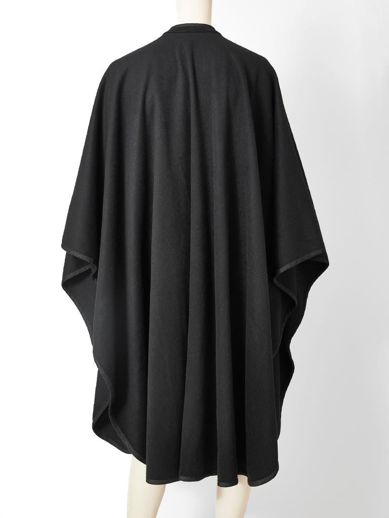 Yves Saint Laurent Wool Cape with Braided Trim For Sale at 1stDibs