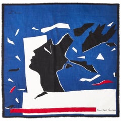 Yves Saint Laurent Wool Challis "L'hiver" Scarf
