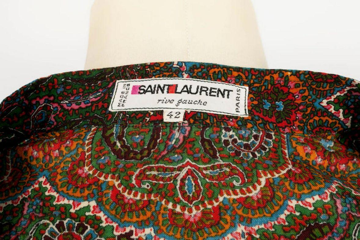 Yves Saint Laurent Wool Cheesecloth Blouse and Skirt Set 9