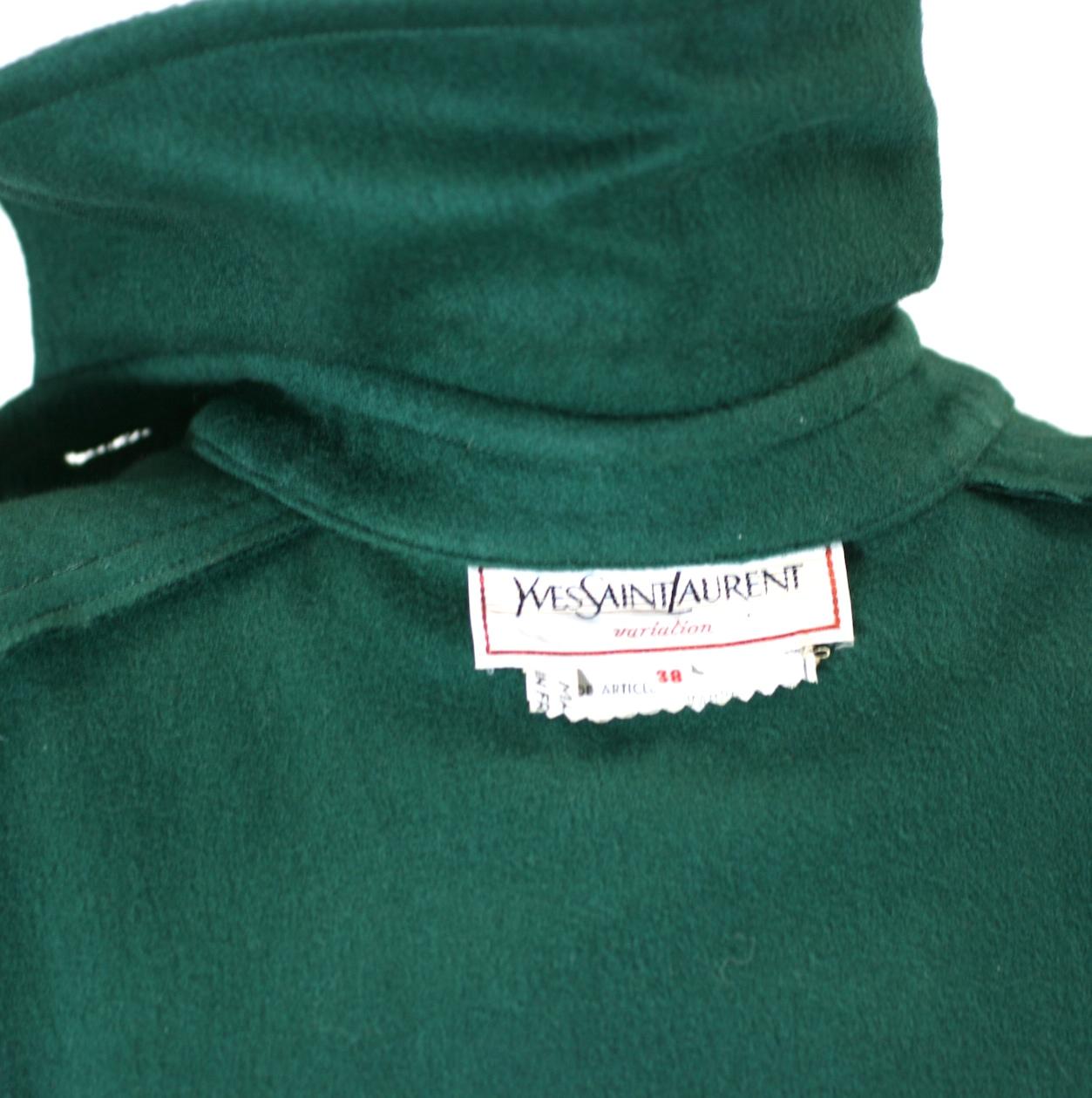 Yves Saint Laurent Wool Melton Cape 6