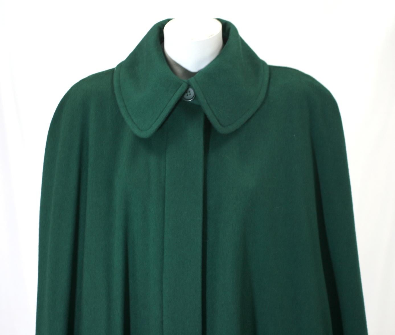 Yves Saint Laurent Wool Melton Cape In Excellent Condition In New York, NY