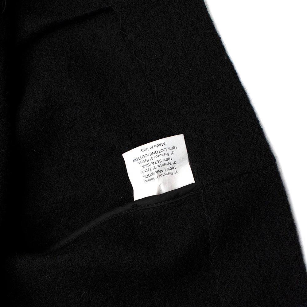 Yves Saint Laurent Wool Ruffle Trim High Neck Dress - Size S For Sale 1