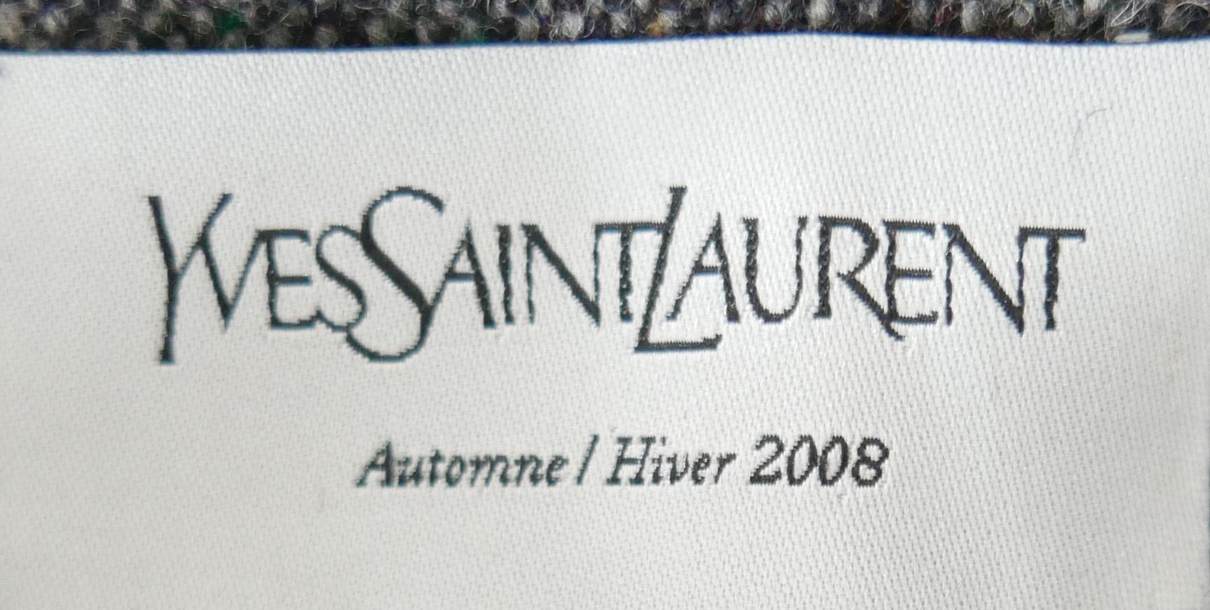 Yves Saint Laurent x Stefano Pilati AW08 Tweed Tailcoat Jacket Manteau Neuf - En vente à London, GB