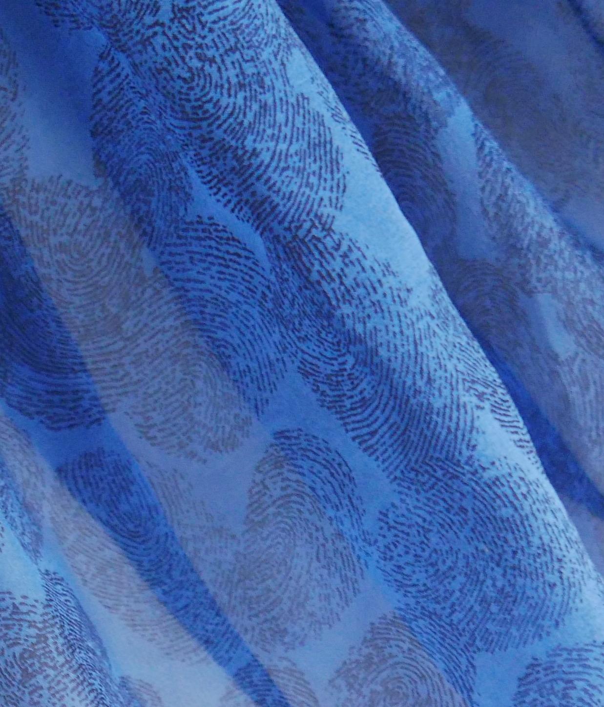 Yves Saint Laurent x Stefano Pilati SS11 Fingerprint Silk Halter Top Blouse In New Condition For Sale In London, GB