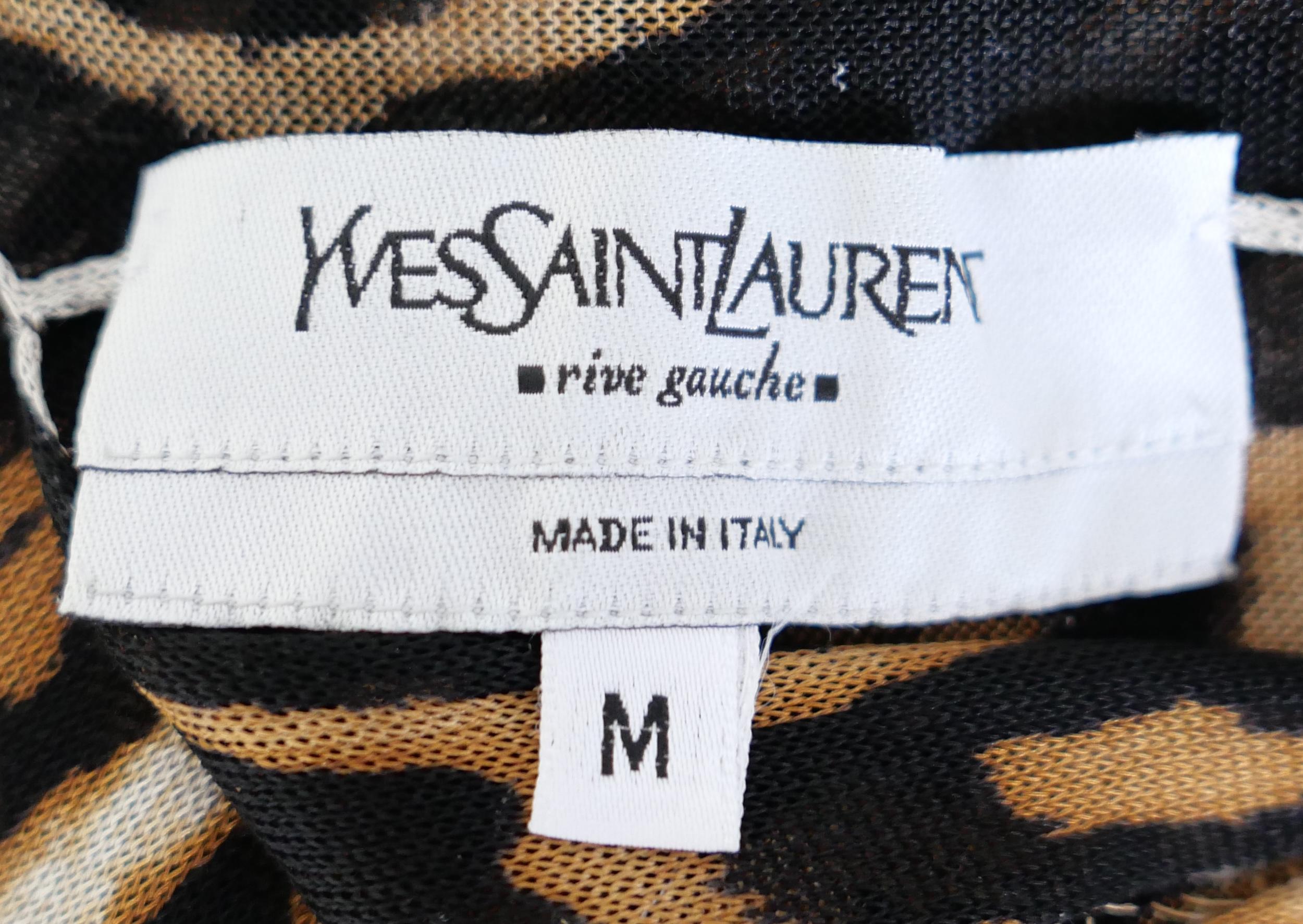 De las mujeres Vestido caftán de seda con estampado de leopardo Yves Saint Laurent x Tom Ford Primavera 2002 en venta