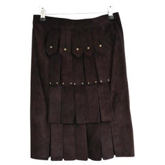 Yves Saint Laurent x Tom Ford Suede Gladiator Skirt