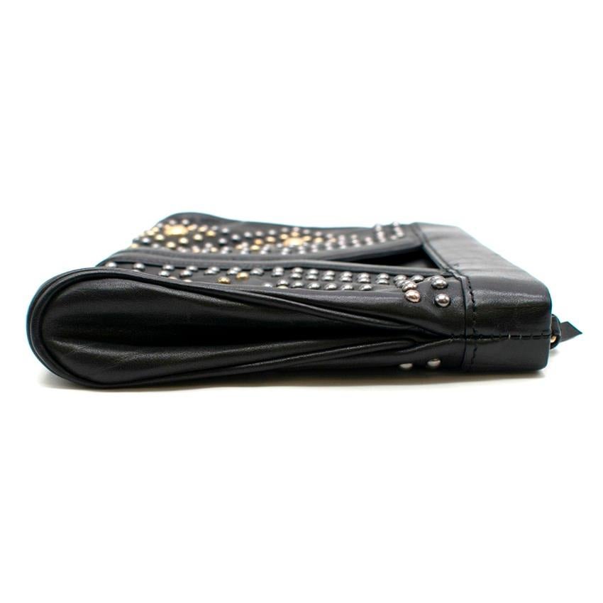Yves Saint Laurent Y Rock leather clutch (Schwarz) im Angebot