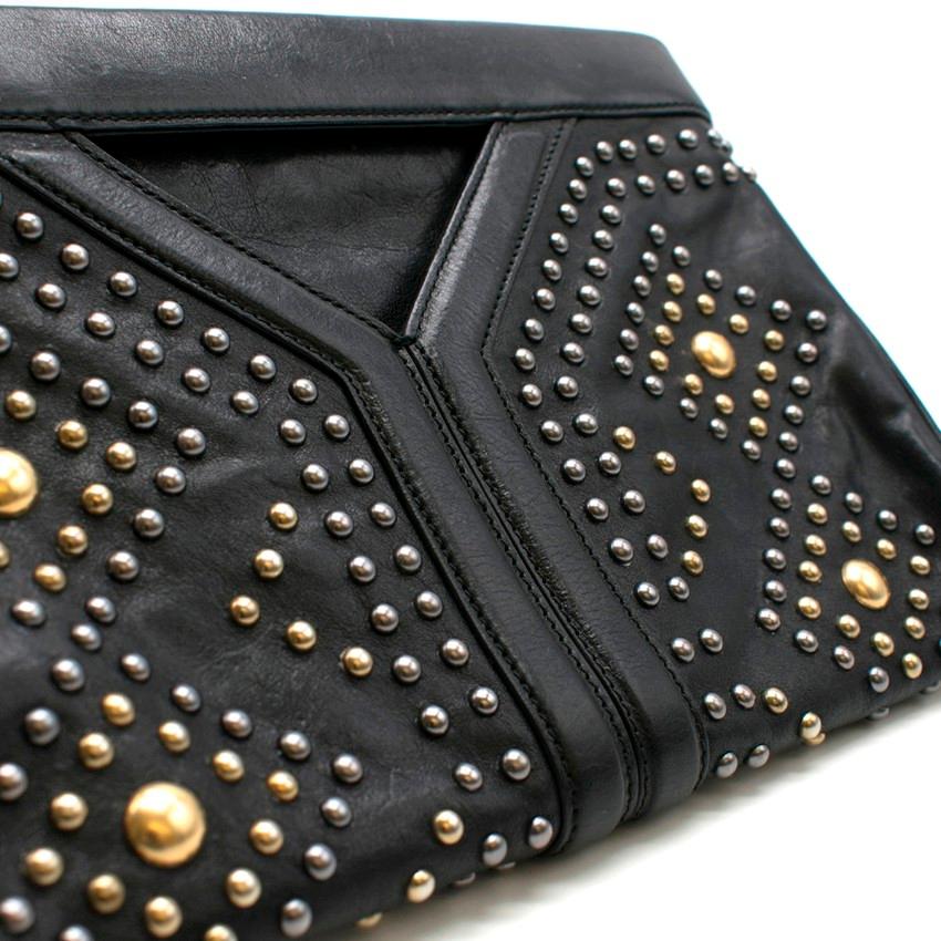 Yves Saint Laurent Y Rock leather clutch im Angebot 1