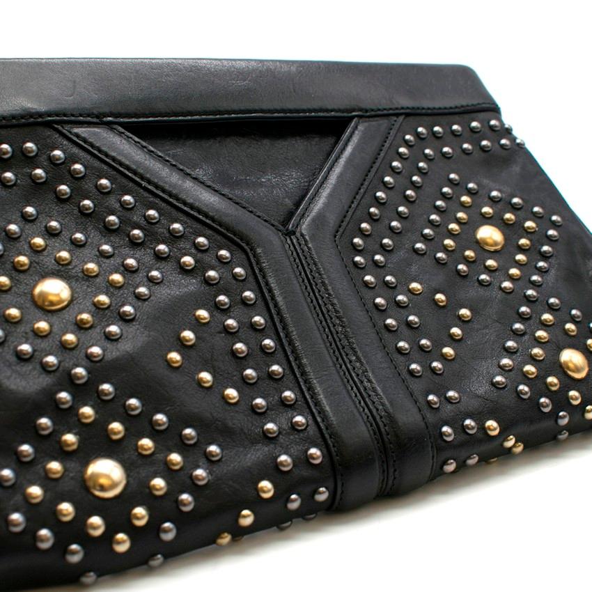 Yves Saint Laurent Y Rock Leather Clutch 2