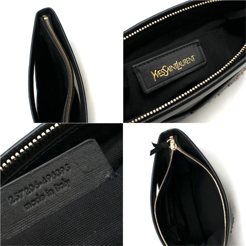 Yves Saint Laurent Y Rock leather clutch For Sale 4