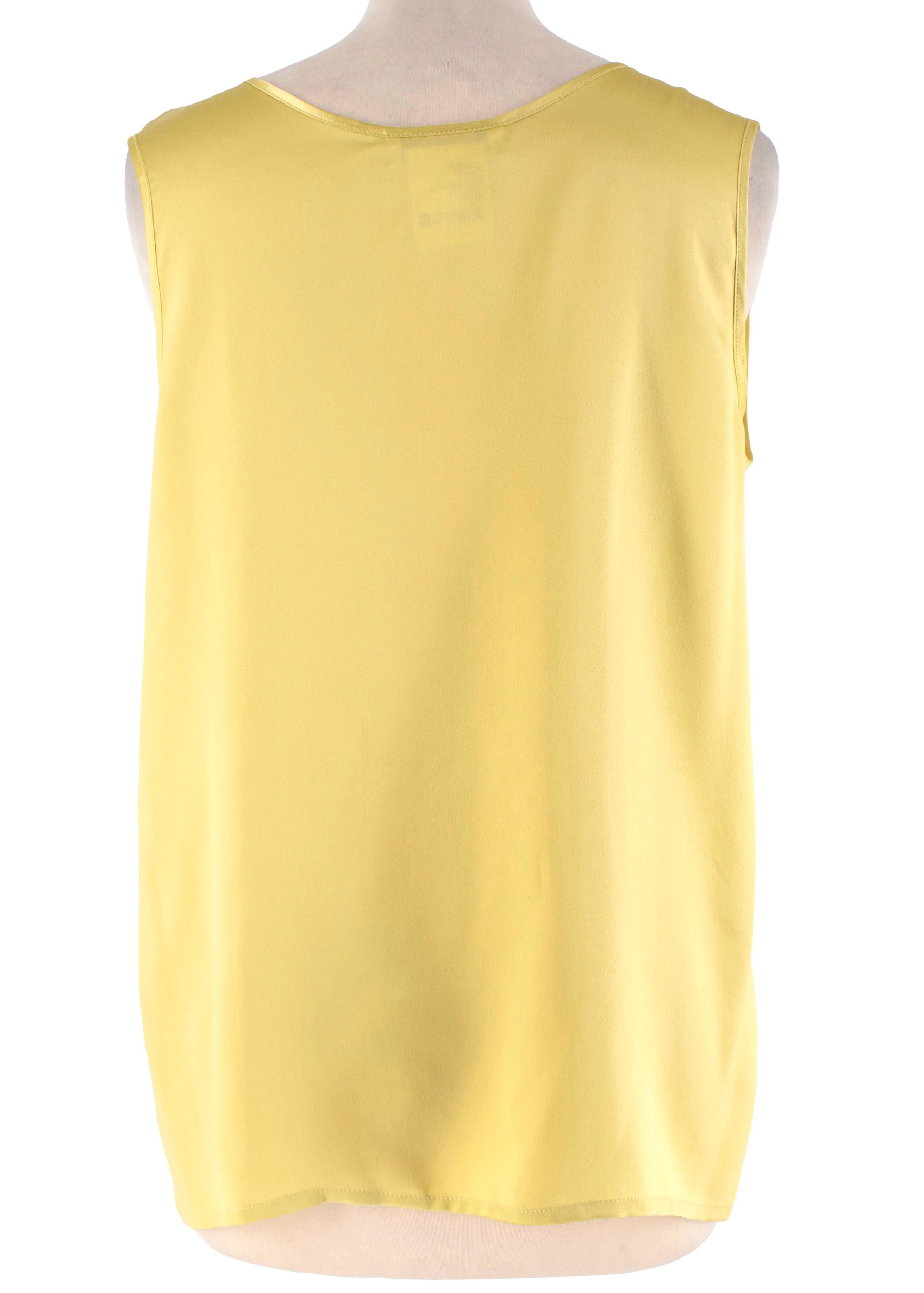 yellow silk tank top