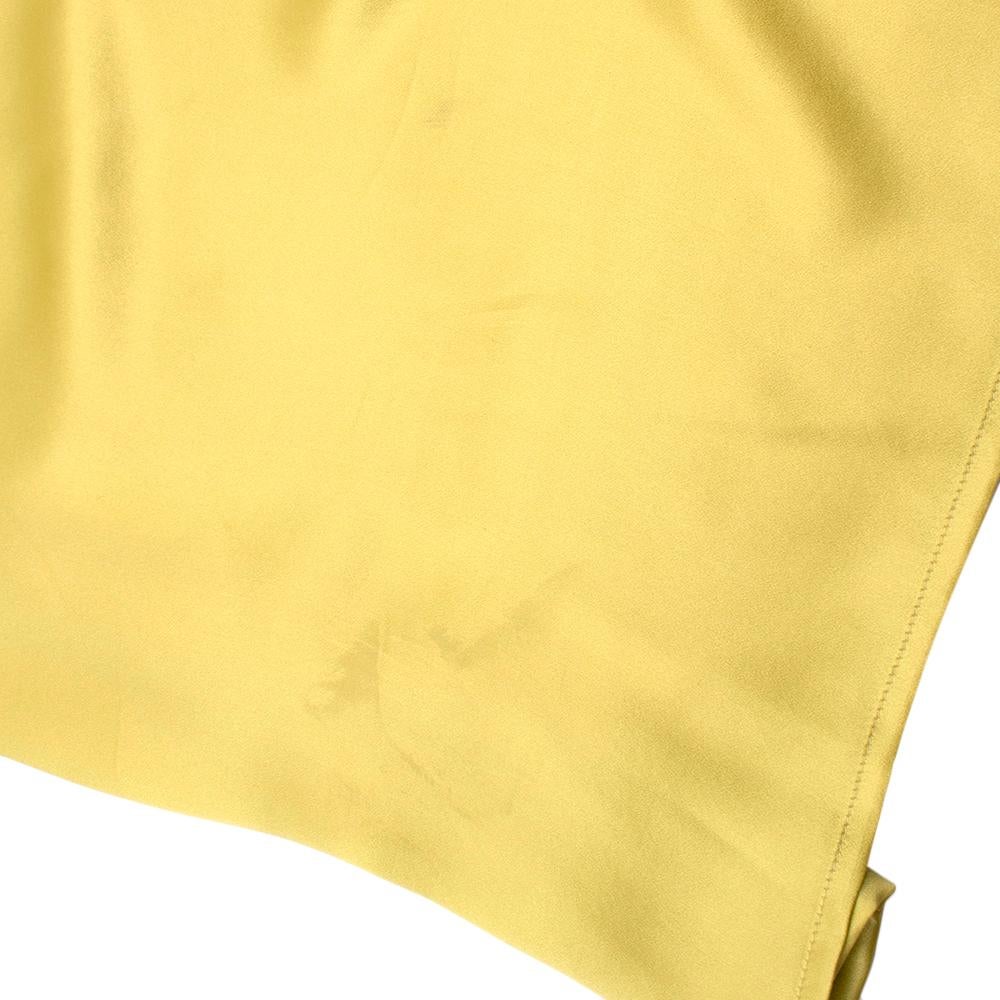 Yves Saint Laurent Yellow Silk Satin Tank Top  - Size US 8 In Excellent Condition For Sale In London, GB