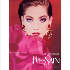 Yves Saint Laurent YS Massive Gripoix Gold Ruby Red Cabochon Heart Earrings