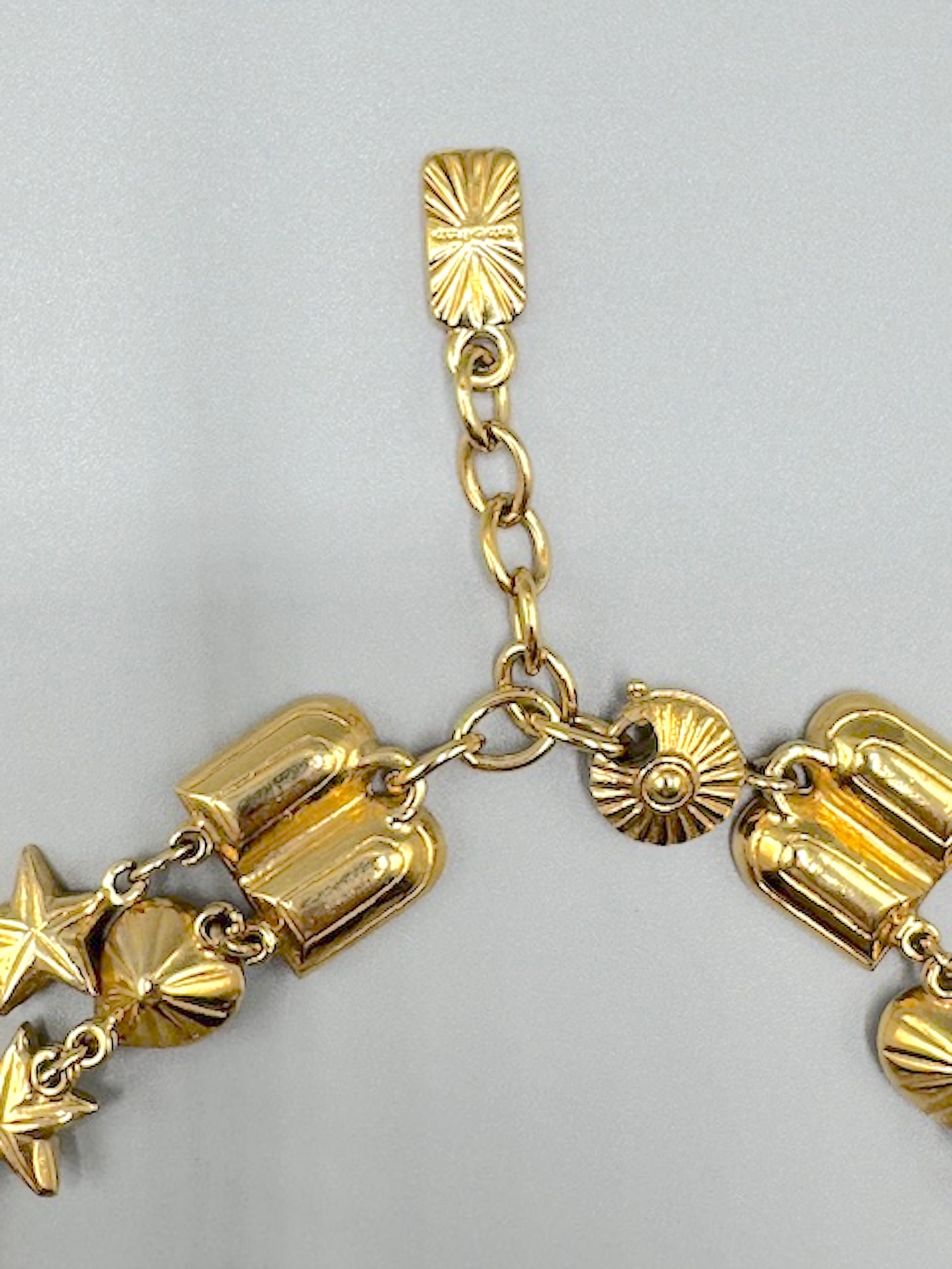Yves Saint Laurent YSL 1980s Gold & Crystal 3 Strand Necklace and Bracelet Set 10