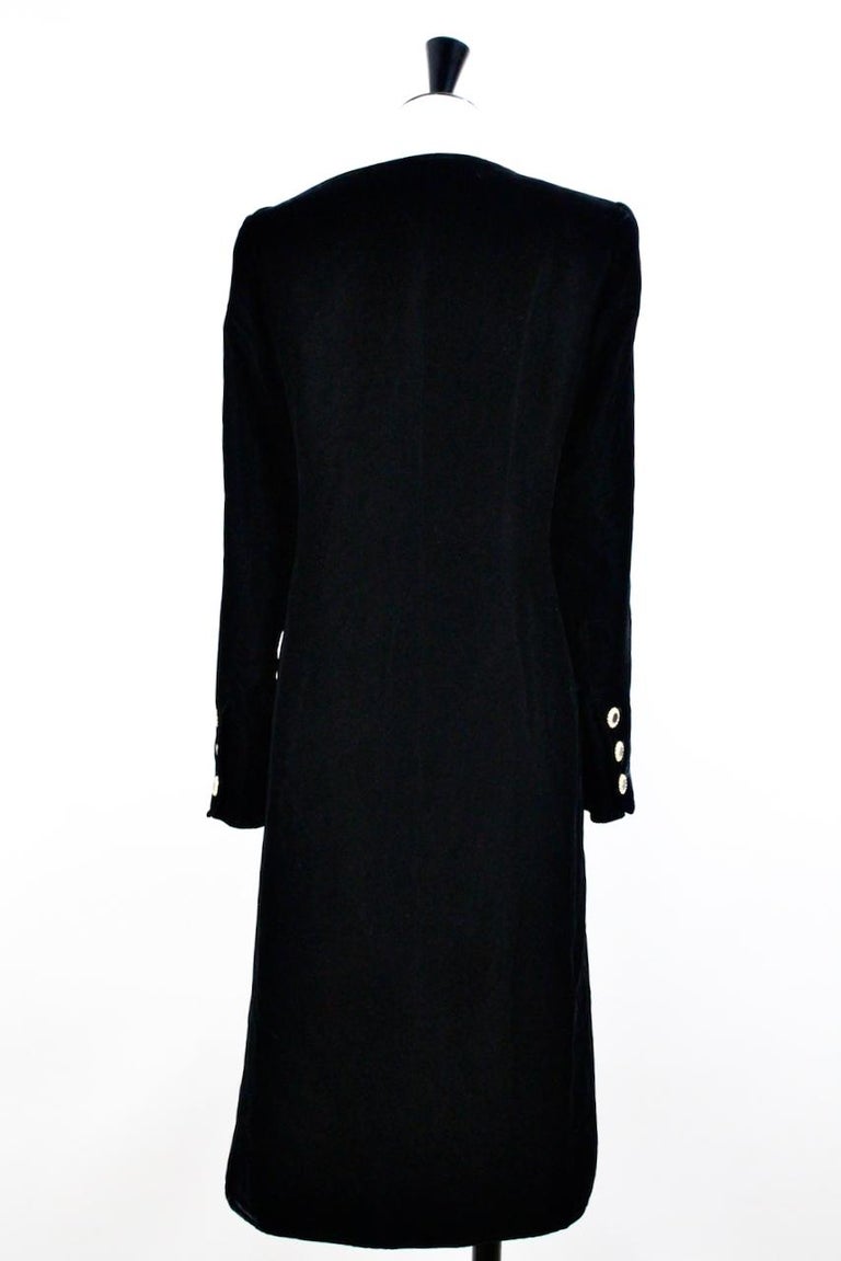 1980s Yves Saint Laurent One Shoulder Velvet Dress