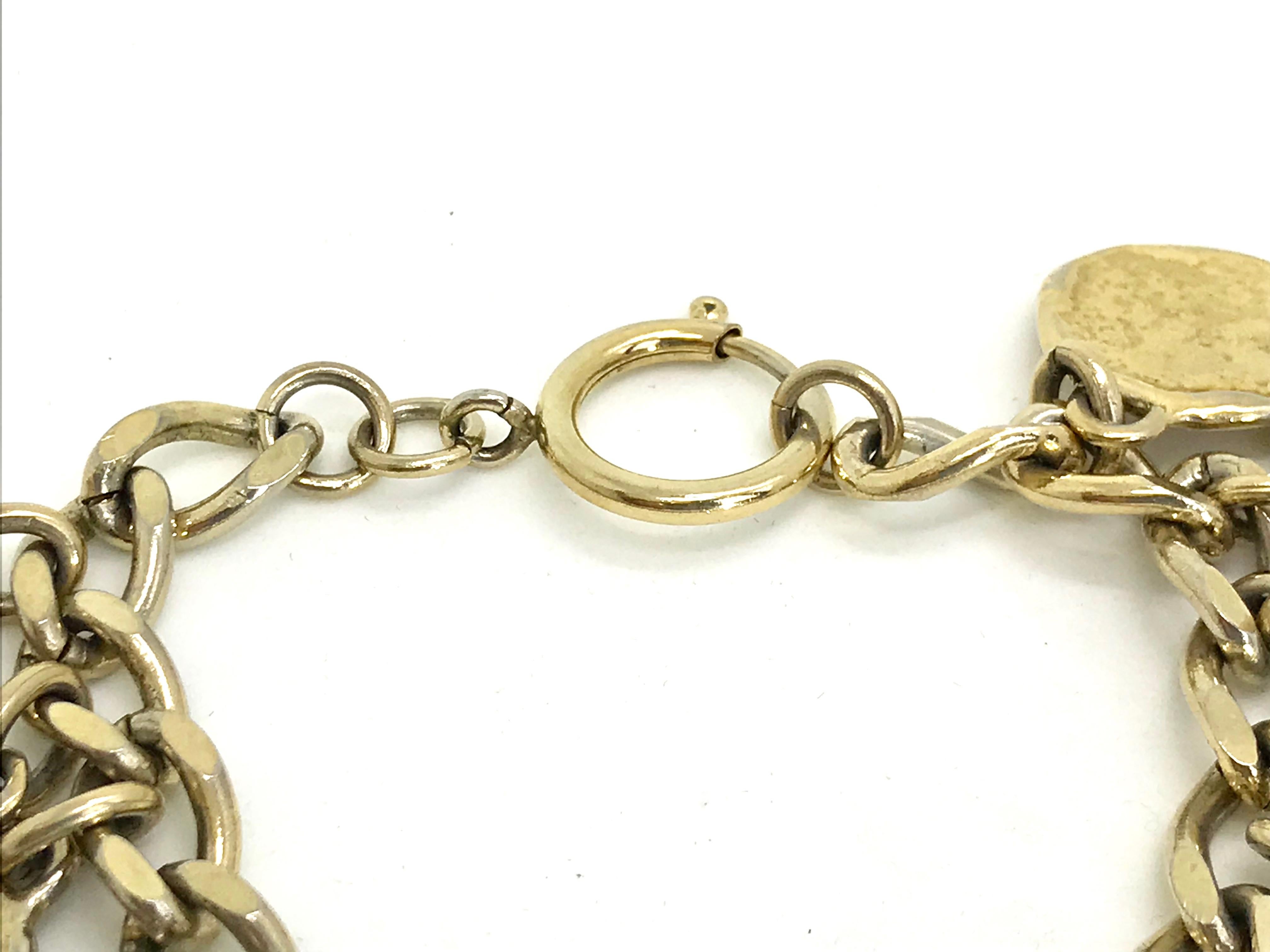 Contemporary Yves Saint Laurent YSL 1980s Vintage Charm Bracelet  For Sale