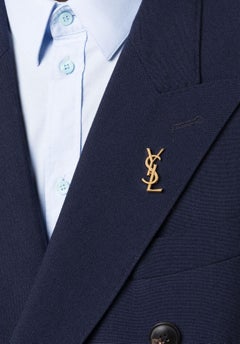 Yves Saint Laurent YSL 1990 Logo Brooch