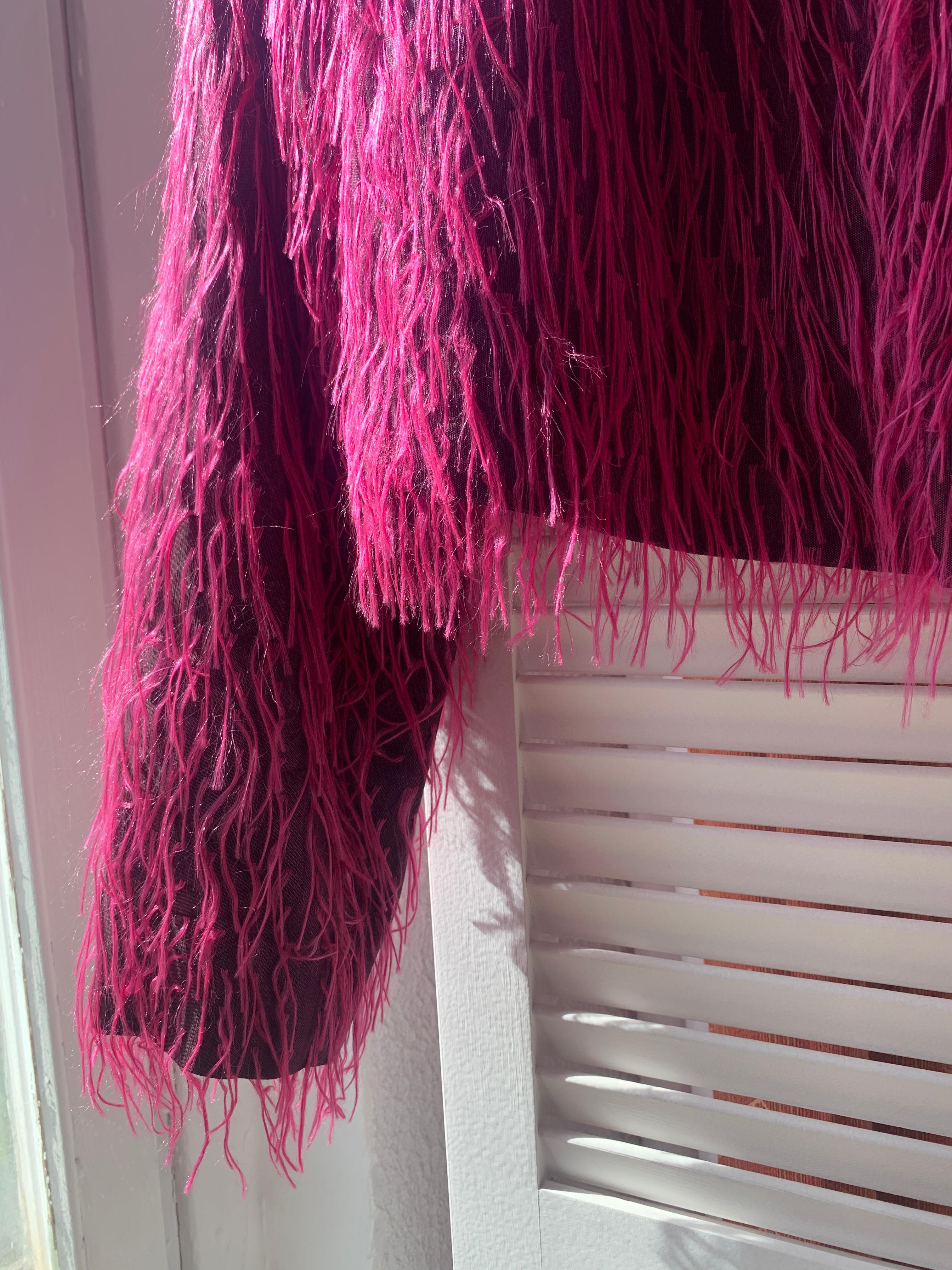 Yves Saint Laurent YSL 2000 - Veste courte froncée en fausse fourrure fuchsia Alber Elbaz en vente 5
