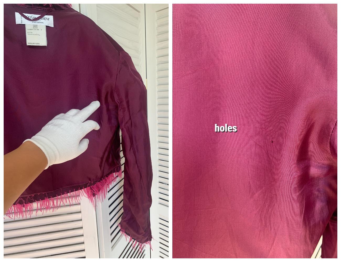 Yves Saint Laurent YSL 2000 - Veste courte froncée en fausse fourrure fuchsia Alber Elbaz en vente 15