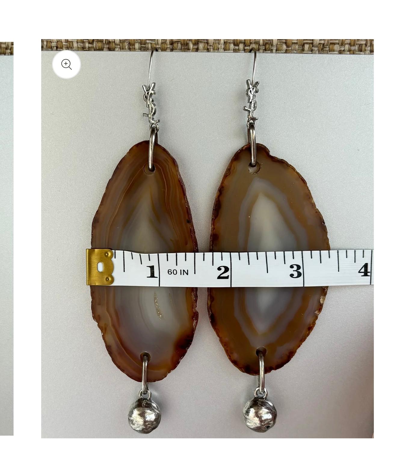 YVES SAINT LAURENT YSL 2010 Vintage Statement Drop Earrings For Sale 2