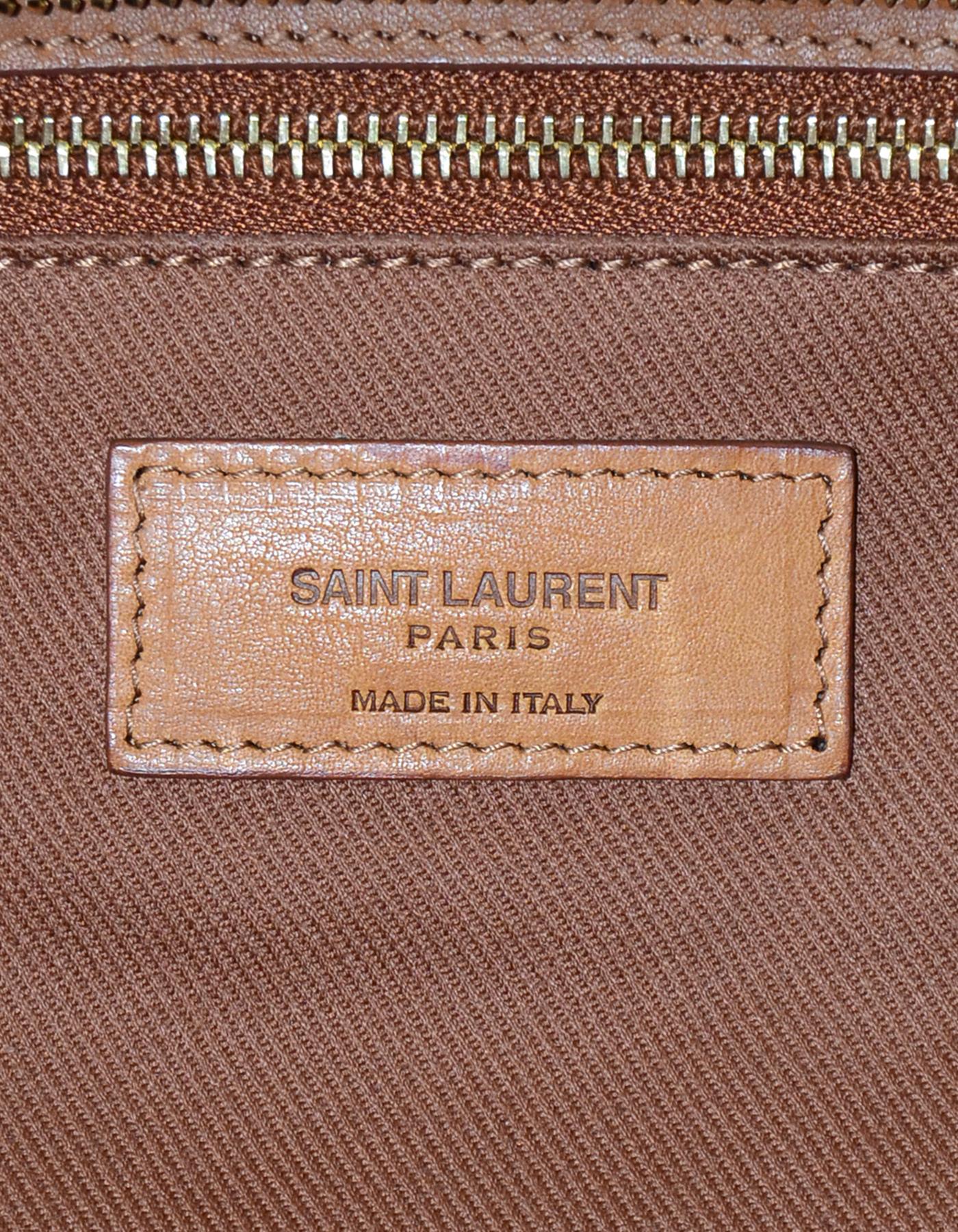 Yves Saint Laurent YSL 2018 Brown Leather Niki Large Shopping Tote Bag 3