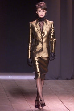 FW 2000 Yves Saint Laurent YSL Alber Elbaz Era Gold Jacket runway rare