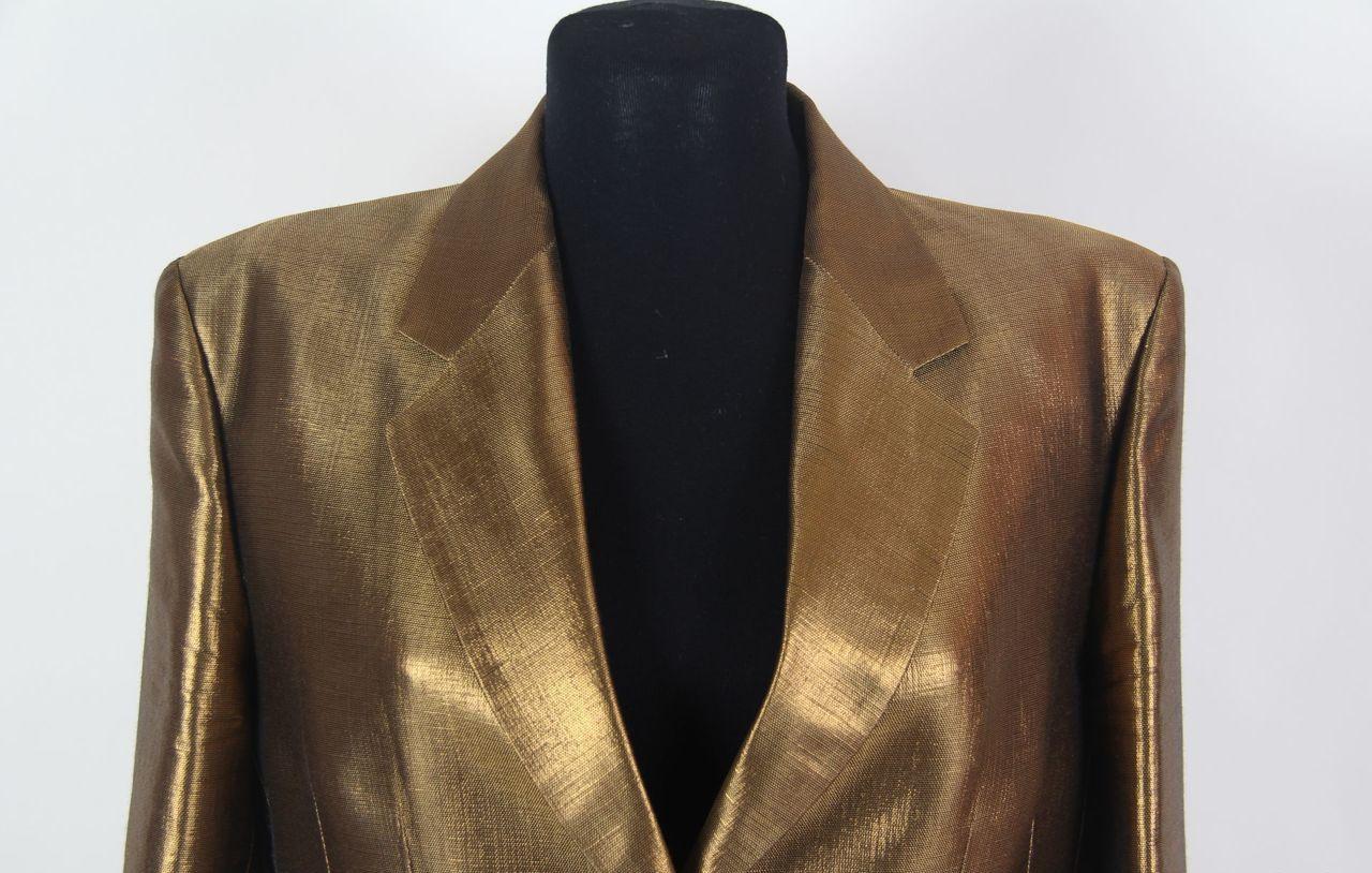 FW 2000 Yves Saint Laurent YSL Alber Elbaz Era Gold Jacket runway rare In Excellent Condition For Sale In Алматинский Почтамт, KZ