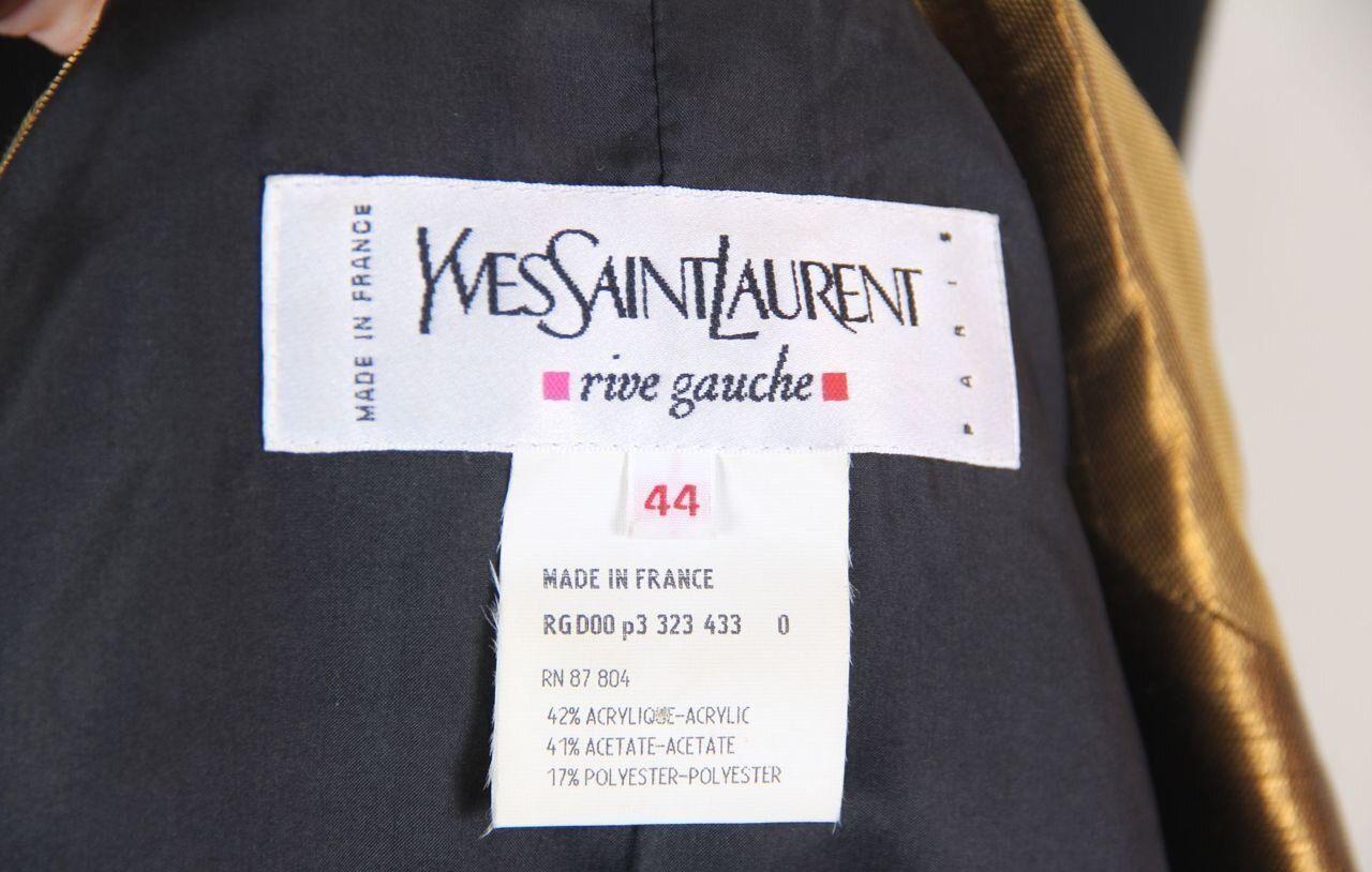 FW 2000 Yves Saint Laurent YSL Alber Elbaz Era Gold Jacket runway rare For Sale 5