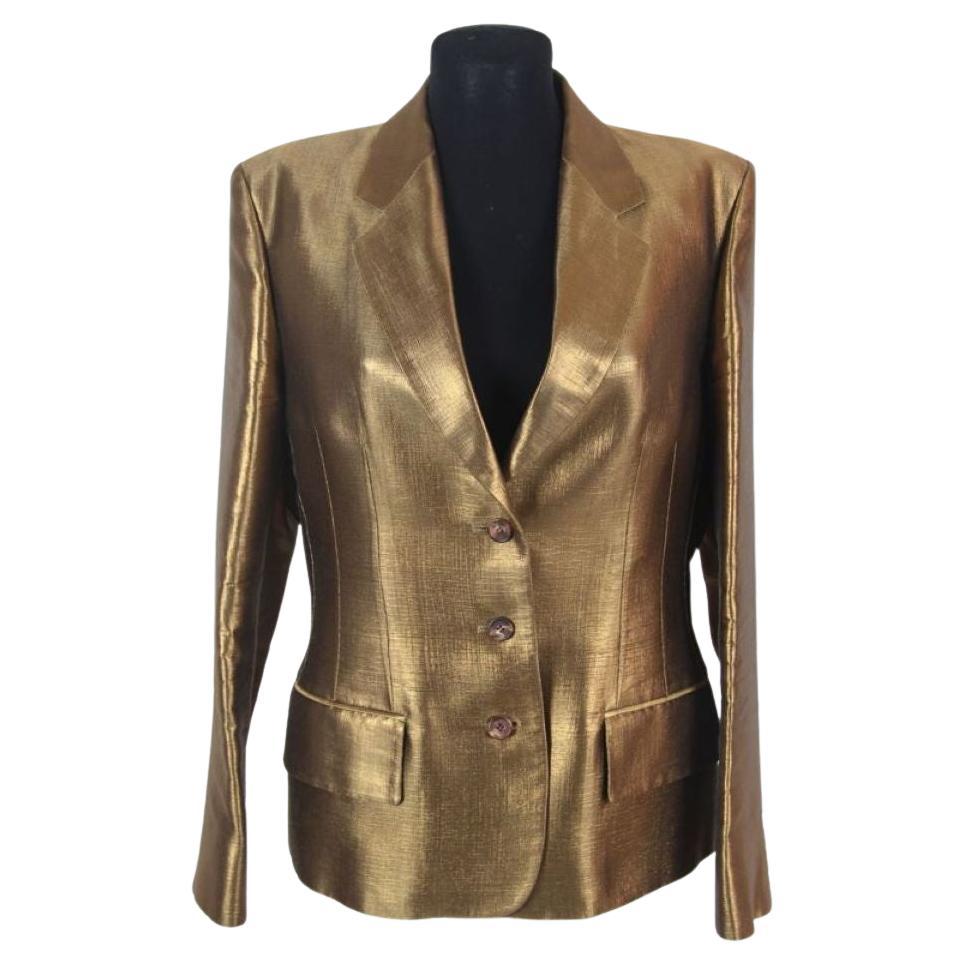 FW 2000 Yves Saint Laurent YSL Alber Elbaz Era Gold Jacket runway rare For Sale