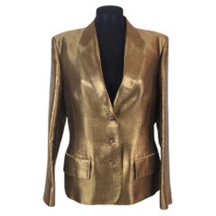 FW 2000 Yves Saint Laurent YSL Alber Elbaz Era Gold Jacket runway rare