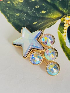 Yves Saint Laurent YSL Arty Aurora Star Pentagram Meteor Crystals Brooch Pendant