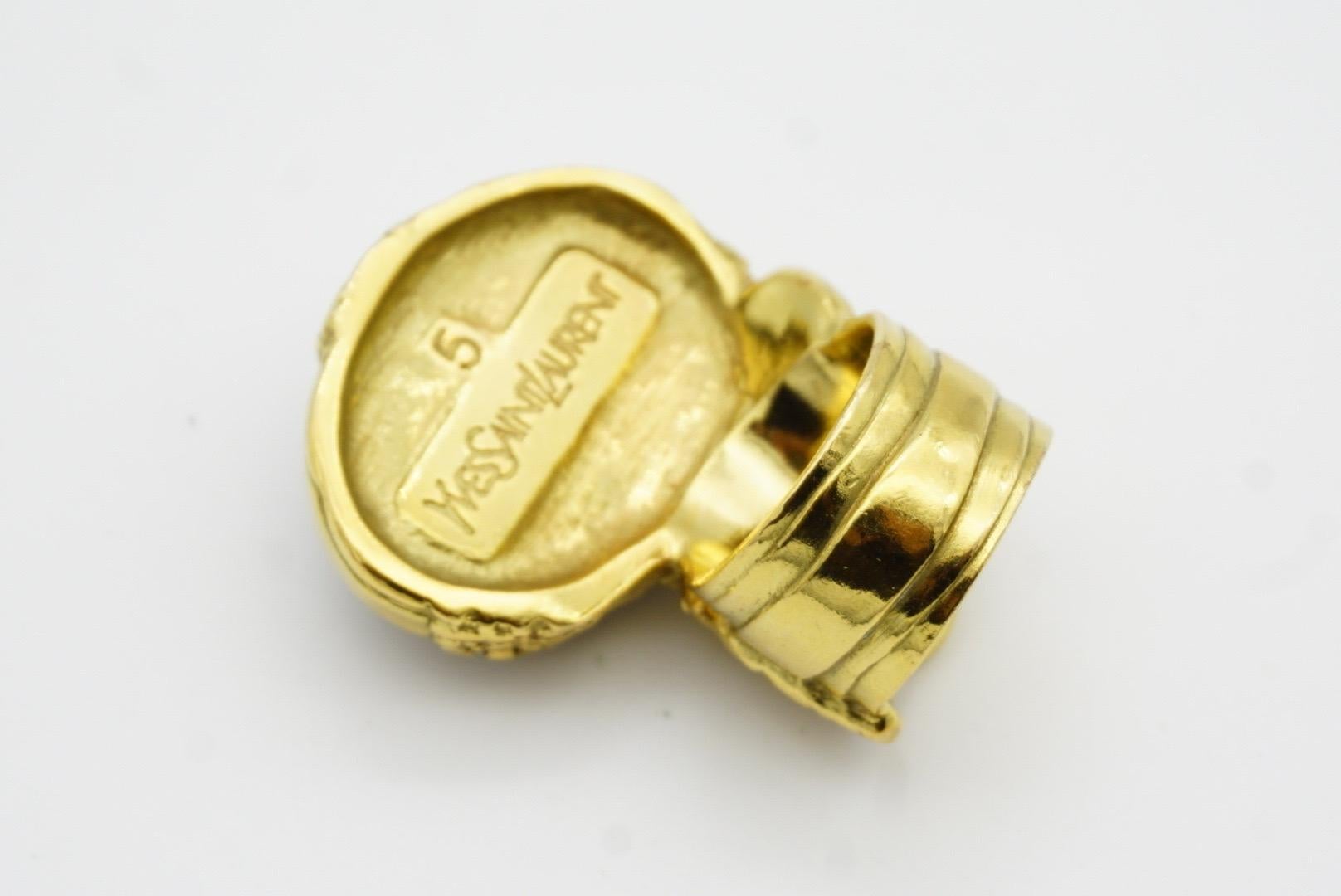 Yves Saint Laurent YSL Arty Gran Anillo de Cóctel con Cabujón de Lapislázuli Marino, US 5 en venta 11