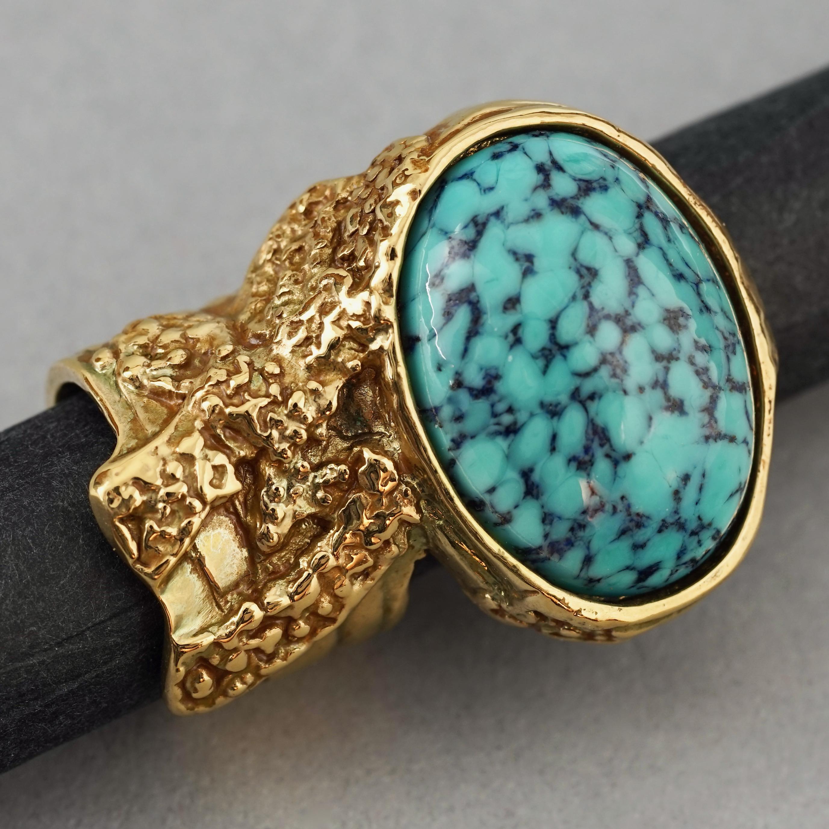 Women's YVES SAINT LAURENT YSL Arty Turquoise Ring