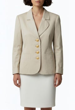Yves Saint Laurent YSL Beige Cotton Jacket