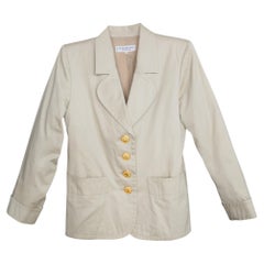 Yves Saint Laurent YSL Beige Cotton Jacket
